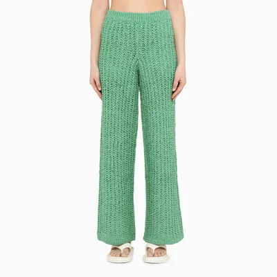 Remain Birger Christensen Green Knitted Flared Trousers