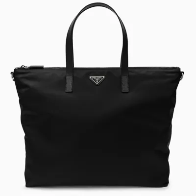 Prada Black Nylon Tote Bag