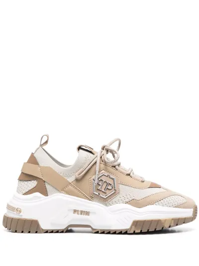 Philipp Plein Vegan Predator Low-top Sneakers In Neutrals