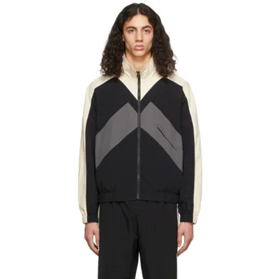 Kenzo Logo Sport Colorblock Track Jacket In Black