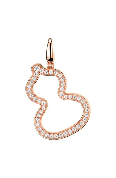 Qeelin Qulu Diamond Pendant In Rose Gold