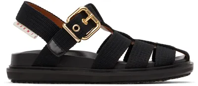 Marni Black Fisherman Sandals