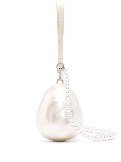 Simone Rocha Micro Egg Perspex Shoulder Bag In Pearl/pearl