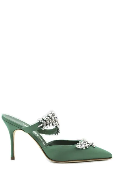 Manolo Blahnik Nadira Pumps In Green