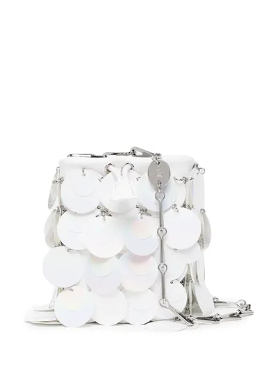 Rabanne Sequin-embellished Mini Bag In Weiss