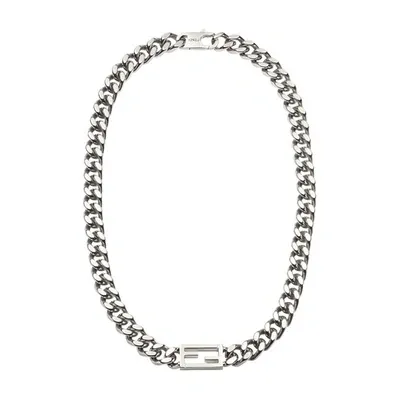 Fendi Baguette Necklace In Argent