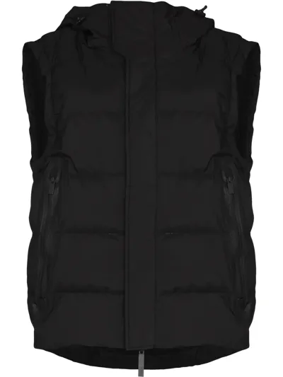 Jennifer Chamandi Lang Hooded Puffer Gilet In Black