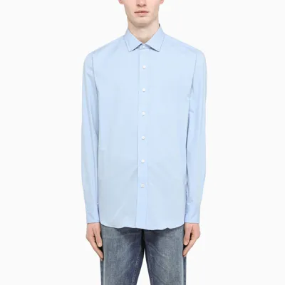 Salvatore Piccolo Light Blue Formal Shirt In Green