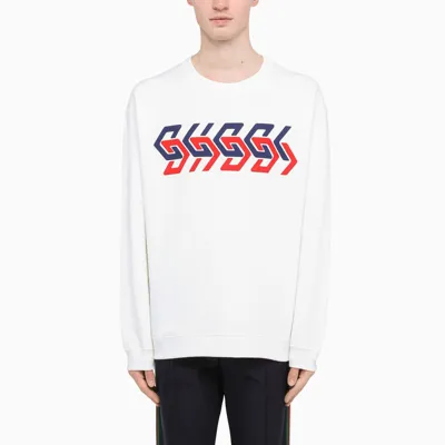 Gucci Ivory Crewneck Sweatshirt With  Mirror Print