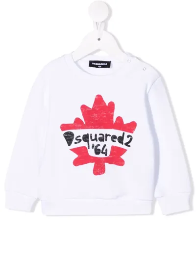 Dsquared2 Babies' Logo-print Sweatshirt In White