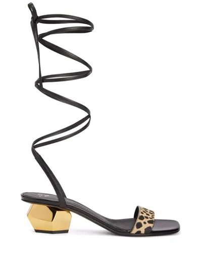 Giuseppe Zanotti Magentha Criss-cross Strap Sandals In Brown