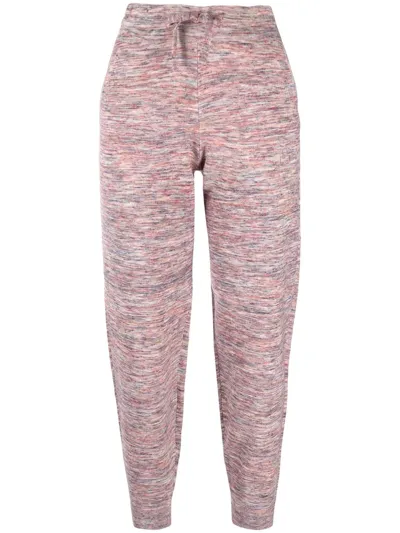 Isabel Marant Étoile Space Dye-print Tapered-leg Track Pants In Rosa