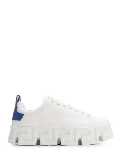 Versace Greca Labyrinth Low-top Sneakers In White Sapphire