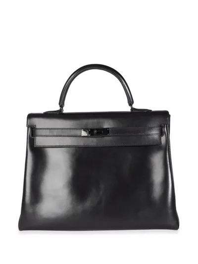 Pre-owned Hermes  Kelly 35 Tote Bag In Black