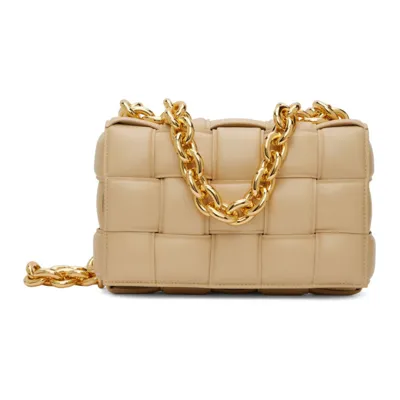 Bottega Veneta Beige Padded Chain Cassette Bag