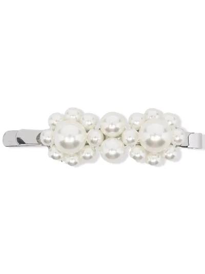 Simone Rocha Pearl-embellished Hair Clip In White