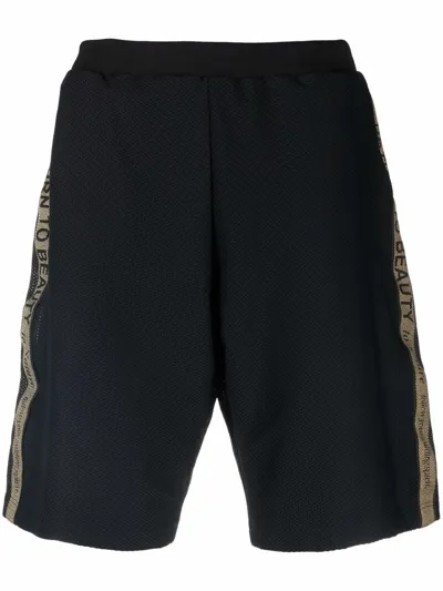 Etro Logo-tape Casual Shorts In Schwarz