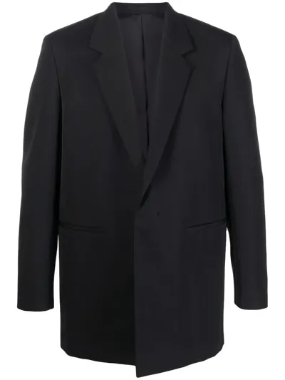 Jil Sander Notched-lapels Single-breasted Blazer In Black