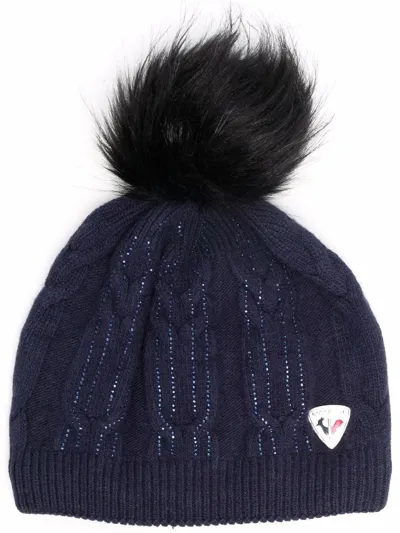 Rossignol Stud-embellished Knit Beanie In Blue