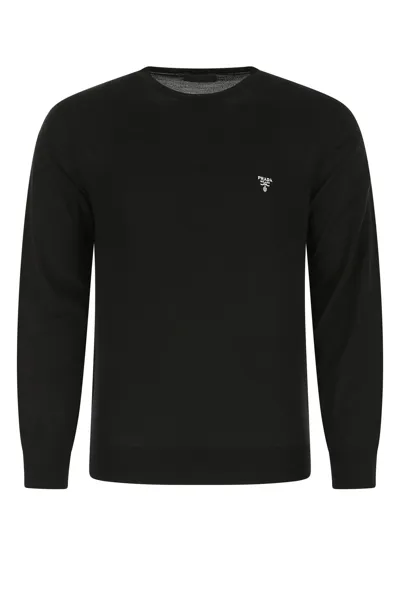 Prada Black Wool Sweater  Nd  Uomo 54