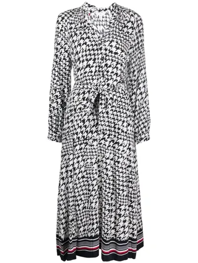 Tommy Hilfiger Houndstooth-print Dress In White