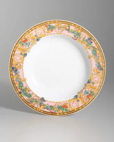 Versace Rosenthal Meets  Butterfly Garden Rim Soup Bowl In Pattern