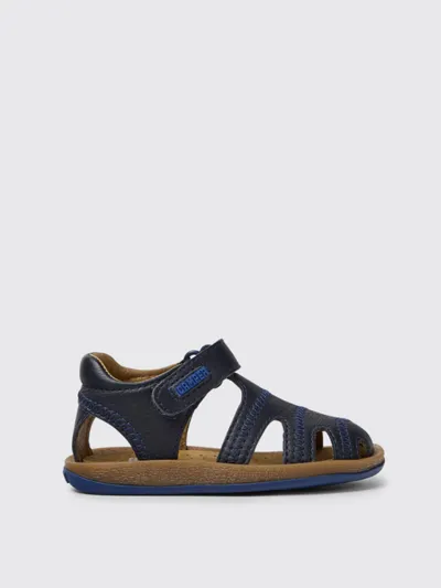 Camper Kids' Bicho  Sandals In Calfskin In Blue