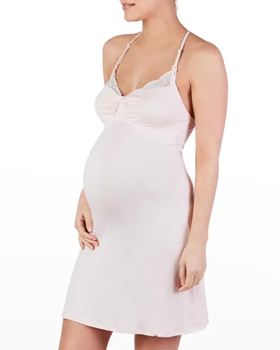 Cache Coeur Maternity Serenity Racerback Nightgown In Petal