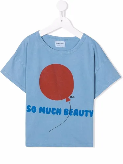 Bobo Choses Kids' Balloon Slogan T-shirt In Blue