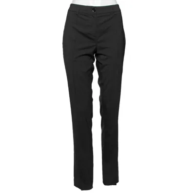 Pre-owned Burberry Black Wool Regular Fit Pants S