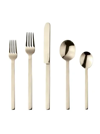 Mepra Stile 5-piece Flatware Set In Champagne