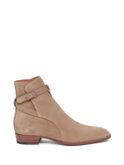 Saint Laurent Wyatt 30 Jodhpur Boots In Marrone