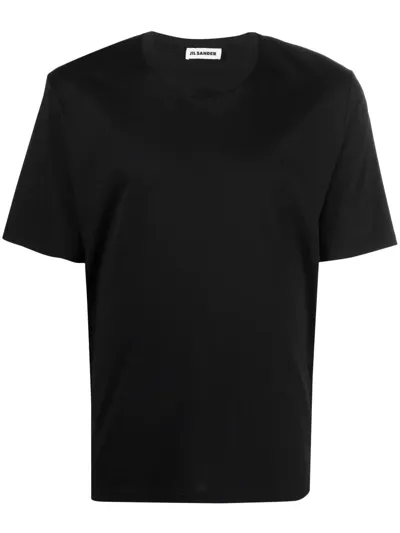 Jil Sander Round Neck T-shirt In Black