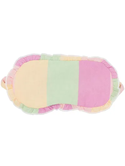 Olivia Rubin Colourblock Ruffled Eye-mask In Mehrfarbig