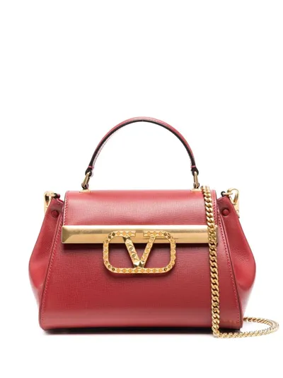 Valentino Garavani Vlogo Signature Tote Bag In Rot