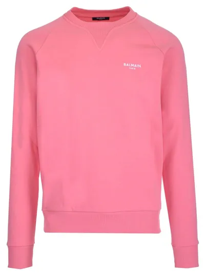 Balmain Men's Pink Cotton Sweatshirt