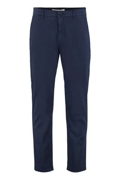 Department Five Prince Stretch Cotton Chino Trousers In Blue