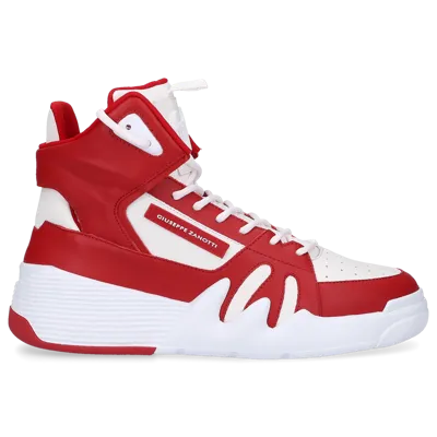 Giuseppe Zanotti Men's Birel Talon High-top Sneakers In Red