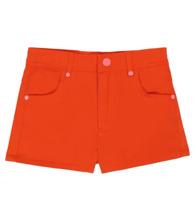 Marc Jacobs Kids Orange Hearts Shorts In 407 Bright Orange