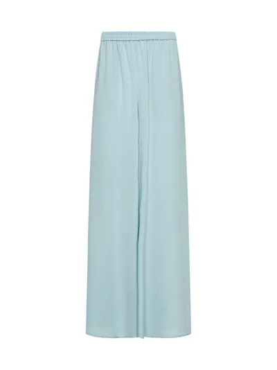 Max Mara Midi Rise Flared Trousers In Blue