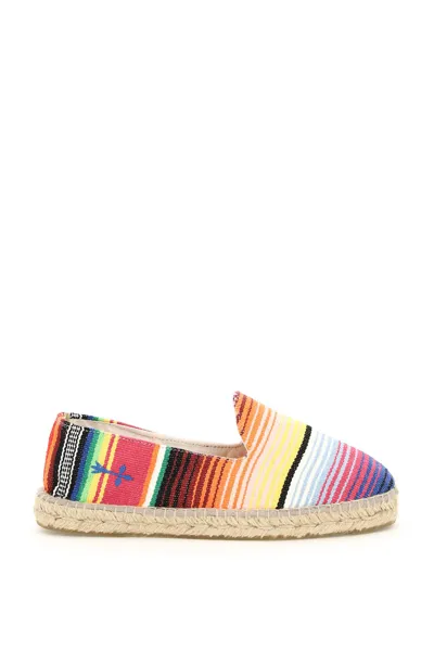 Manebi Hampton Striped-canvas Espadrilles In Orange,light Blue,pink,yellow