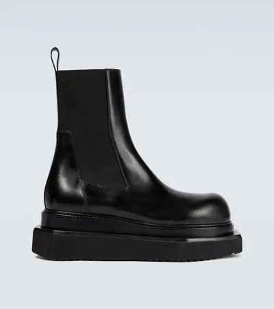 Rick Owens Black Beatle Turbo Cyclops Chelsea Boots