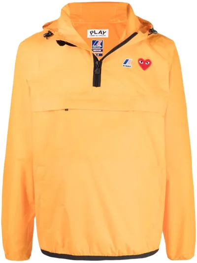 Comme Des Garçons Play Orange K-way Edition Nylon Jacket In Yellow & Orange