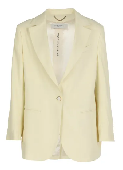 Golden Goose Deluxe Brand Journey Long Sleeved Blazer In Yellow