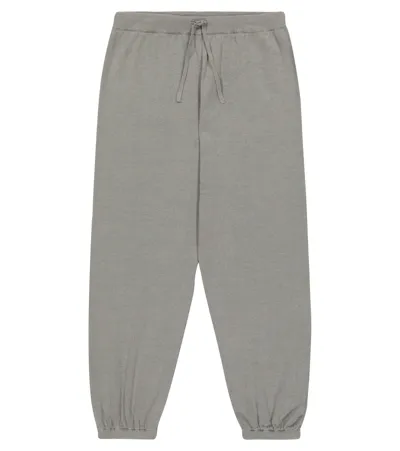 Caramel Kids' Rumex Linen And Cotton Sweatpants In Grey Twill