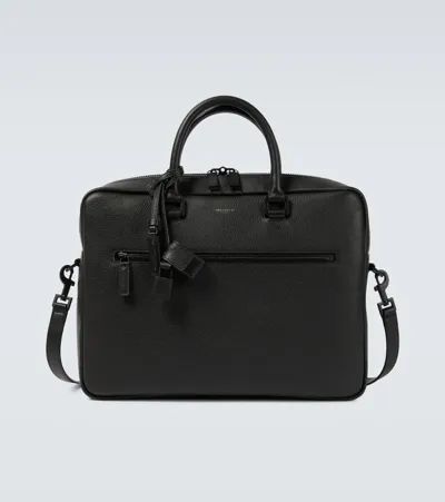 Saint Laurent Sac De Jour Full-grain Leather Briefcase In Black