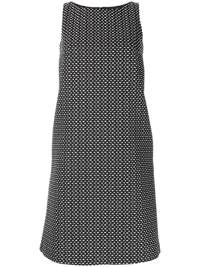 Paule Ka Sleeveless Trapeze Mini Dress In Noir Blanc