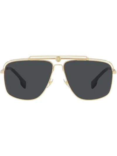 Versace Pilot-frame Sunglasses In Gold