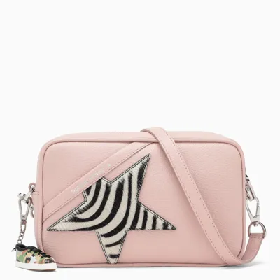 Golden Goose Pink Star Cross-body Bag With Zebra Pony Skin