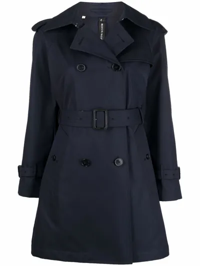 Mackintosh Muie Trench Coat In Blau